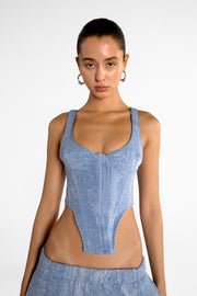 FLEECE CORSET IN BLUE MOON