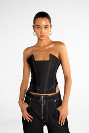 POINT CORSET IN BLACK