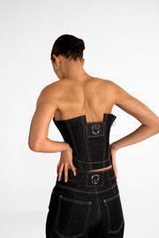 POINT CORSET IN BLACK